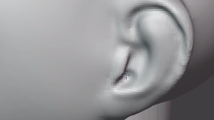 How I Sculpted Ears in Blender | #Shorts