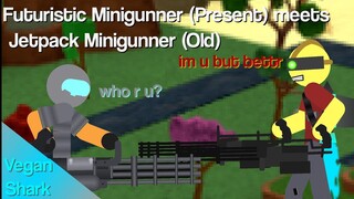 Present Minigunner meets Old Minigunner (Jetpack) - Tower Defense Simulator