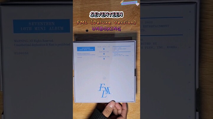 Unboxing SEVENTEEN FML (Deluxe Version) #seventeen #세븐틴 #fml #kpop