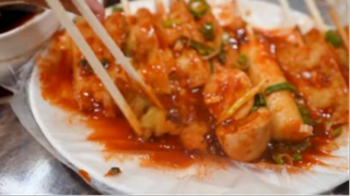 Mukbang  BÁNH CÁ CÙNG VỚI BÁNH GẠO CAY XIÊN QUE #mukbang #asmr