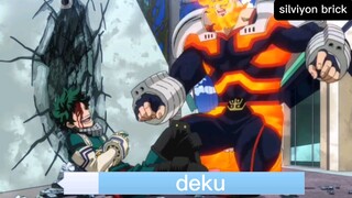 deku and endeavor laughing...