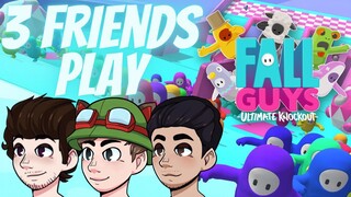 3 Friends fall for each other playing Fall Guys