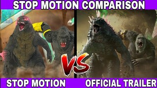 Godzilla x Kong : The New Empire Stop Motion Comparison HD | Jamesimus Prime