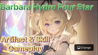 Genshin Impact Indonesia - Pembahasan Barbara Hydro Four Star mengenai Artifact dan Skill + Gameplay