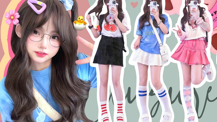 [Junior Female Student] First Love Campus Outfits 🌷 Energetic, Youth-Enhancing ♡>𖥦<