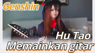 Hu Tao Memainkan gitar