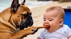 🐾💖💞💕🐾 Lovely Baby & A Dog💖💞💕🐾