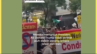 Ribuan warga Amerika Serikat turun ke jalan dalam aksi damai menolak keterlibatan AS dalam perang an
