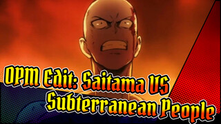 Saitama's Tough Battle Against The Subterranean People | One Punch Man