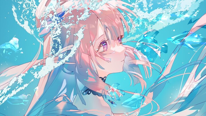 【Painting process】Deep sea glimmer