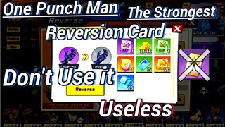 One Punch Man | Reversion Card - One Punch Man The Strongest