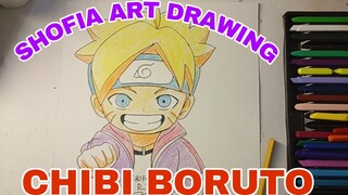 menggambar chibi Boruto lucunyaaa kawaiiii