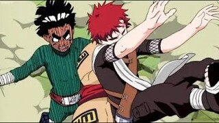 Lee vs Gaara, Lee usa taijutsu convierte a Gaara en polvo