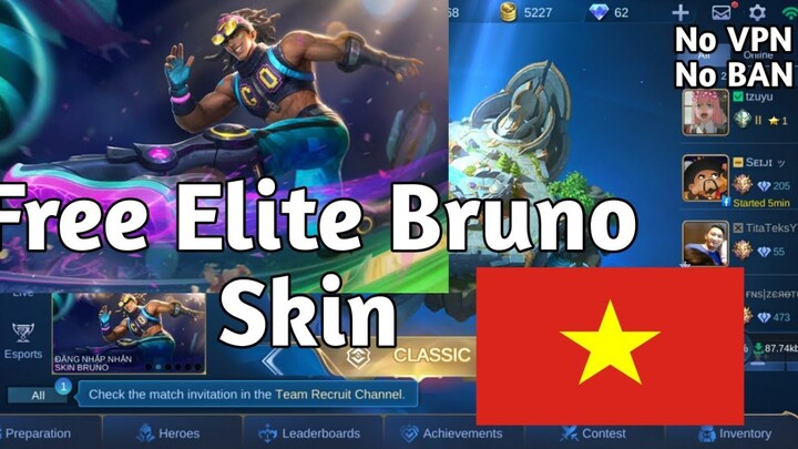 How to get a Free Elite Bruno Skin (NO VPN NO BAN) Vietnam