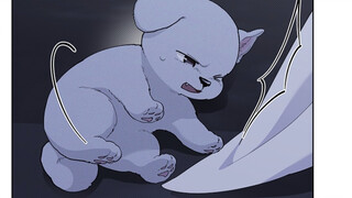 The puppy turns back into human form!!