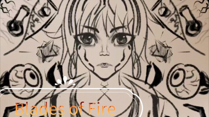 Gambar Adso dari Blades of Fire niru style gambarnya di game