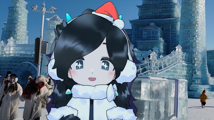 Dongbai virtual anchor's trip to the world of ice and snow! [Swaal Vlog]