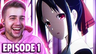 THIS SHOW IS SO GOOD!!! Kaguya Sama Love is War Episode 1 REACTION