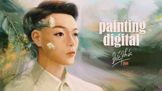 Digital painting Đức Phúc - vẽ chân dung Đức Phúc BonART