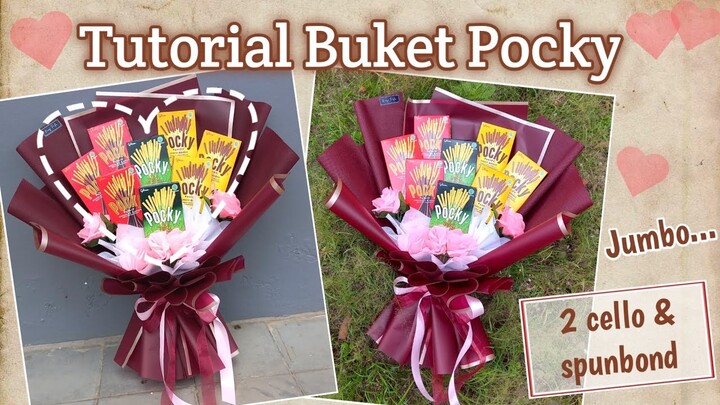 Tutorial Buket Pocky 8 Kotak Versi Jumbo || Buket Pocky Love