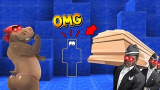 ซ่อนแอบหนีเอาชีวิตรอด!! เป็นน้ำหนีจาก พี่โตและคนถือโรงศพ สุดโหดจะรอดไหม!?? (Minecraft ซ่อนแอบ)