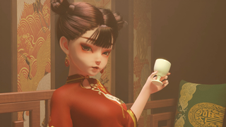 Blender+daz制作古风美少女《二狸》，还有几个问题解决不了，动画也没做好，尽力了