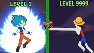 Người Que Đại Chiến Goku Super Saiyan Blue VS Luffy Mũ Rơm - Super Stickman - Top Game Thành EJ