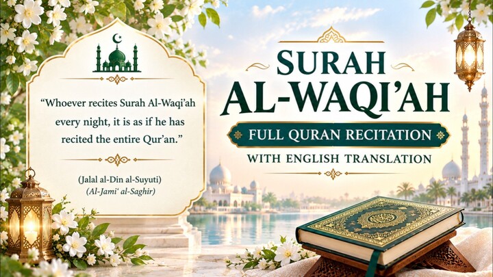 Surah Al-Waqiah | Beautiful Quran Recitation | Arabic & English Translation