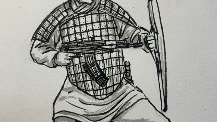 Brave Old Qin (dog head)