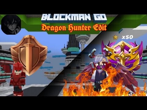 Finally I Reach Dragon Hunter In Bedwars|| Blockman Go Edit