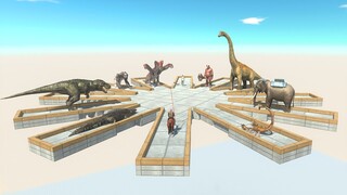 Battle Royale on Sky Platform - Animal Revolt Battle Simulator