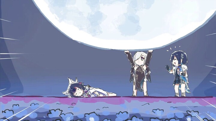 【心脏弱真君】少女：得救了！！！申鹤：ok！夜兰：牛蛙，月亮都举起来了！