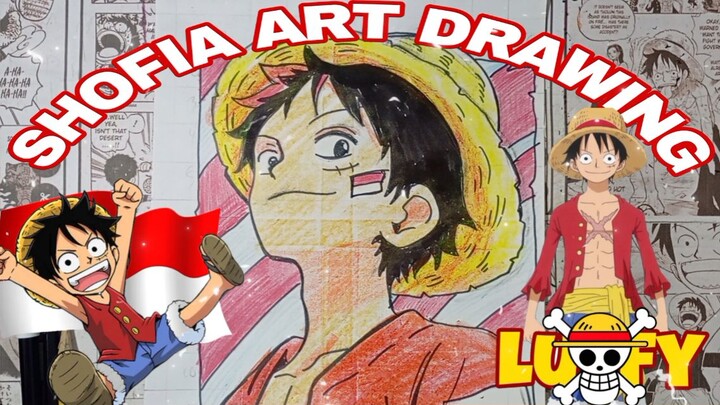 drawing luffy persi 17 Agustus
