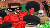 Monster School : BABY MONSTERS BECOME STRONG FITNESS CHALLENGE ALL EPISODE - Minecraft Animation