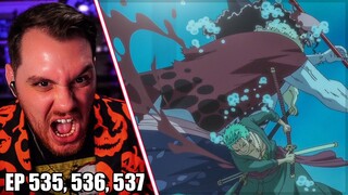 Zoro vs Hordy || One Piece Episode 535, 536 & 537 REACTION + REVIEW