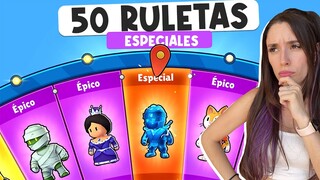 COMPRO 50 RULETAS Y GANO SKINS ESPECIALES EN STUMBLE GUYS!!