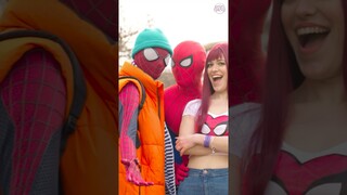 🕸️ Mary Jane & Spideys - SPIDER-VERSE COSPLAY 😍🕷️ #shorts