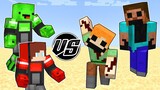 Super JJ and Mikey Maizen VS Twisted Steve and Distorted Alex Minecraft