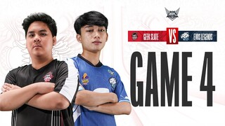 GEEK SLATE vs EVOS LEGENDS | Playoffs DAY 1 - MATCH 1 GAME 4 #MPLIDS11