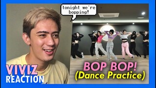 REACTION to VIVIZ - BOP BOP! Dance Practice (Fixed Ver.)