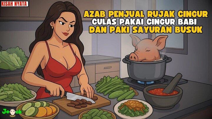 AZAB PENJUAL RUJAK CINGUR CULAS PAKAI CINGUR BABI DAN SAYURAN BUSUK  ANIMASI