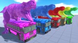All Units Try To Stop School Bus - Animal Revolt Battle Simulator