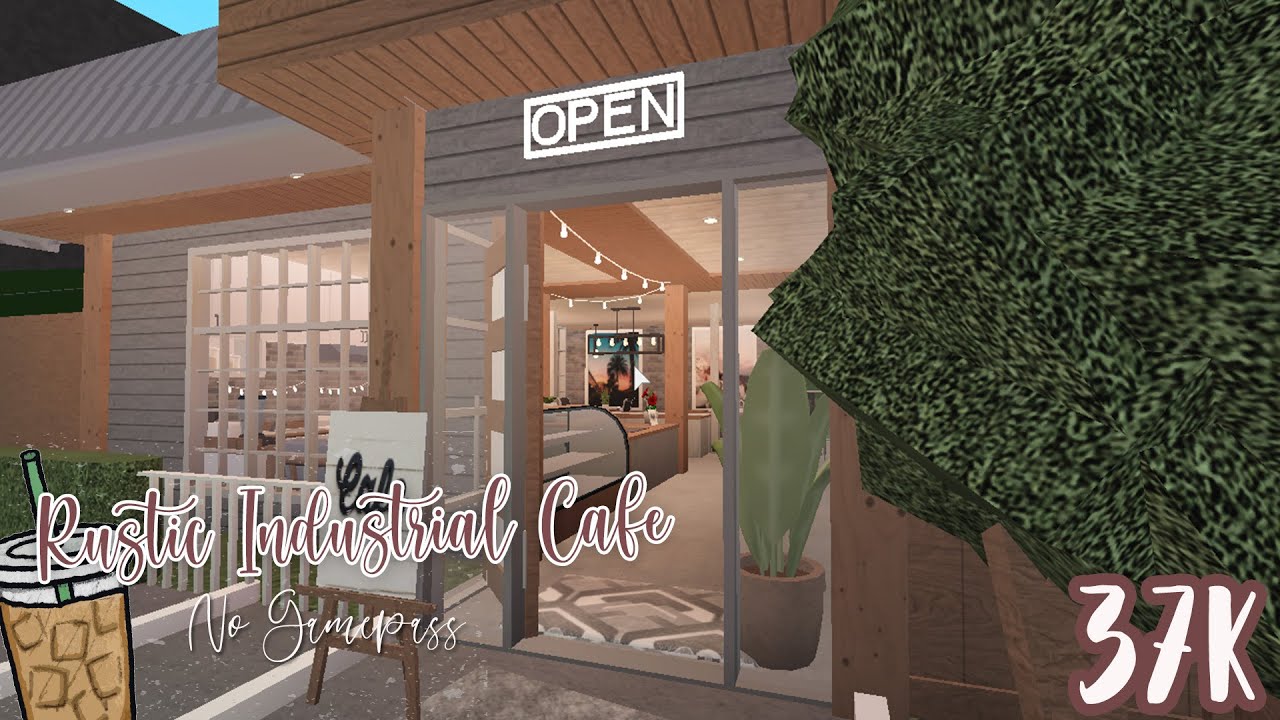 RUSTIC INDUSTRIAL CAFE No Gamepass   Bloxburg Build   Bilibili