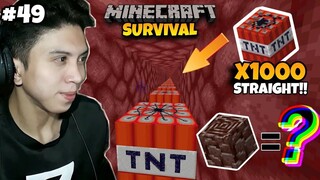 PINASABOG KO ANG 1000 TNTs sa MINECRAFT SURVIVAL  #49 (FILIPINO MINECRAFT)