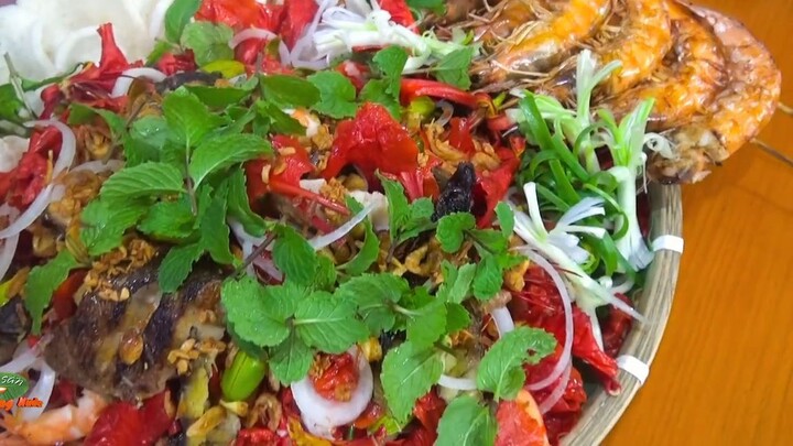 GỎI BÔNG PHƯỢNG - Món ăn rực rỡ của mùa hè - Món ngon miền Tây _ Đặc sản miền sông nước