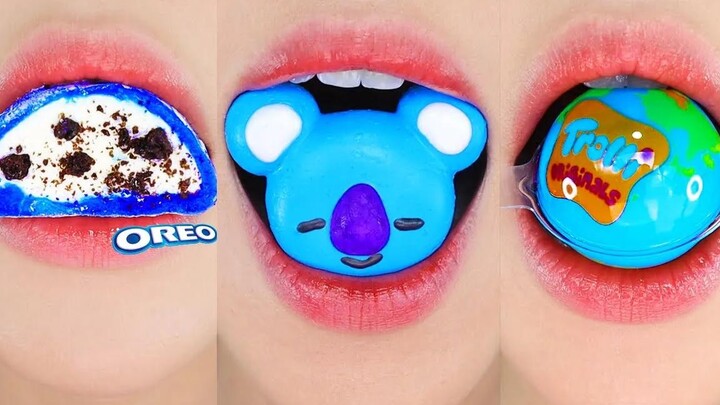 【Moon】Mukbang: A Special Collection of One-Bite Blue Desserts