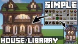 Minecraft Simple House | Minecraft Simple Library | Minecraft House | Minecraft Library | Minecraft