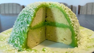 Bánh bông lan Phú Sĩ/Fuji sponge cake_công thức bánh bông lan hấp,bông lan không cần lò nướng_BếpHoa