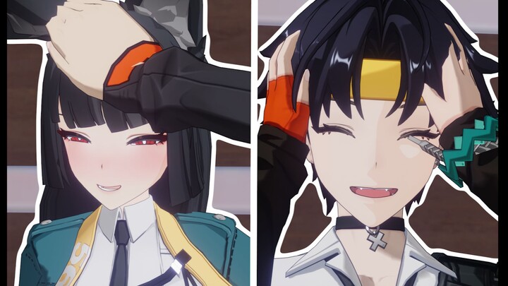 تشه: "أختي، يا تلمسها جيدًا!" لينغ: "يوتشن أيضًا يلمسها جيدًا!!!