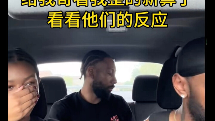 Black girl rocks a witch-like pointed nose—her brother hilariously quips: “Is that kid outside the w